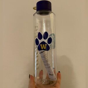 Starbucks University of Washington Clear Water Bottle
